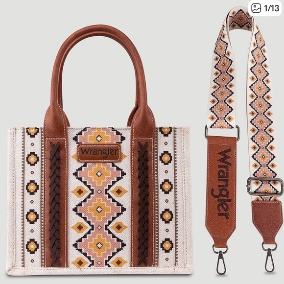 Wrangler Handbags - Wrangler Southwestern Print Cros Body Canvas Mini Tote